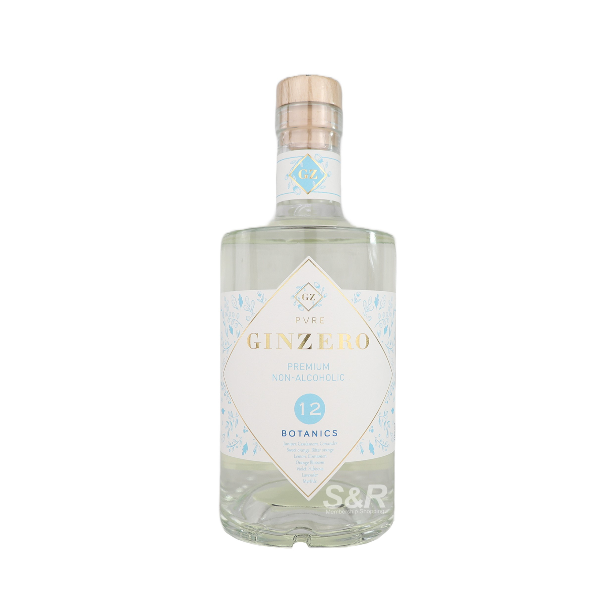 PVRE Gin Zero 12 Botanics Premium Non-Alcoholic Liquor 700mL